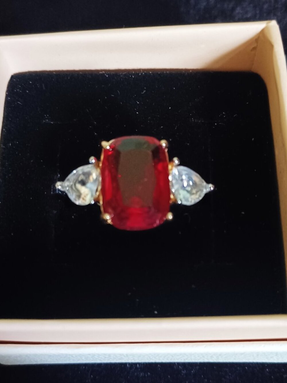 Gorgeous Lab Created Ruby Ring